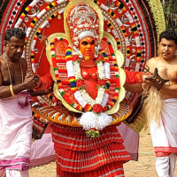 Theyyam, religious rituals, Malabar area, Kerala, India Chamundi 200x200