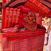 Theyyam, religious rituals, Malabar area, Kerala Thai Paradevatha full closeup 200x200